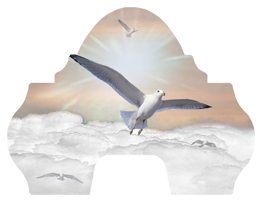 DARAY-L-101-BZ Journey Home Clouds Birds Bronze